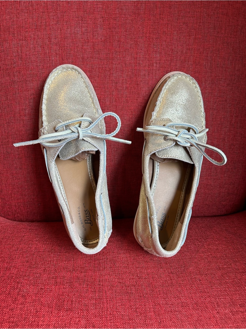 G.H. Bass & Co. Gold Loafers